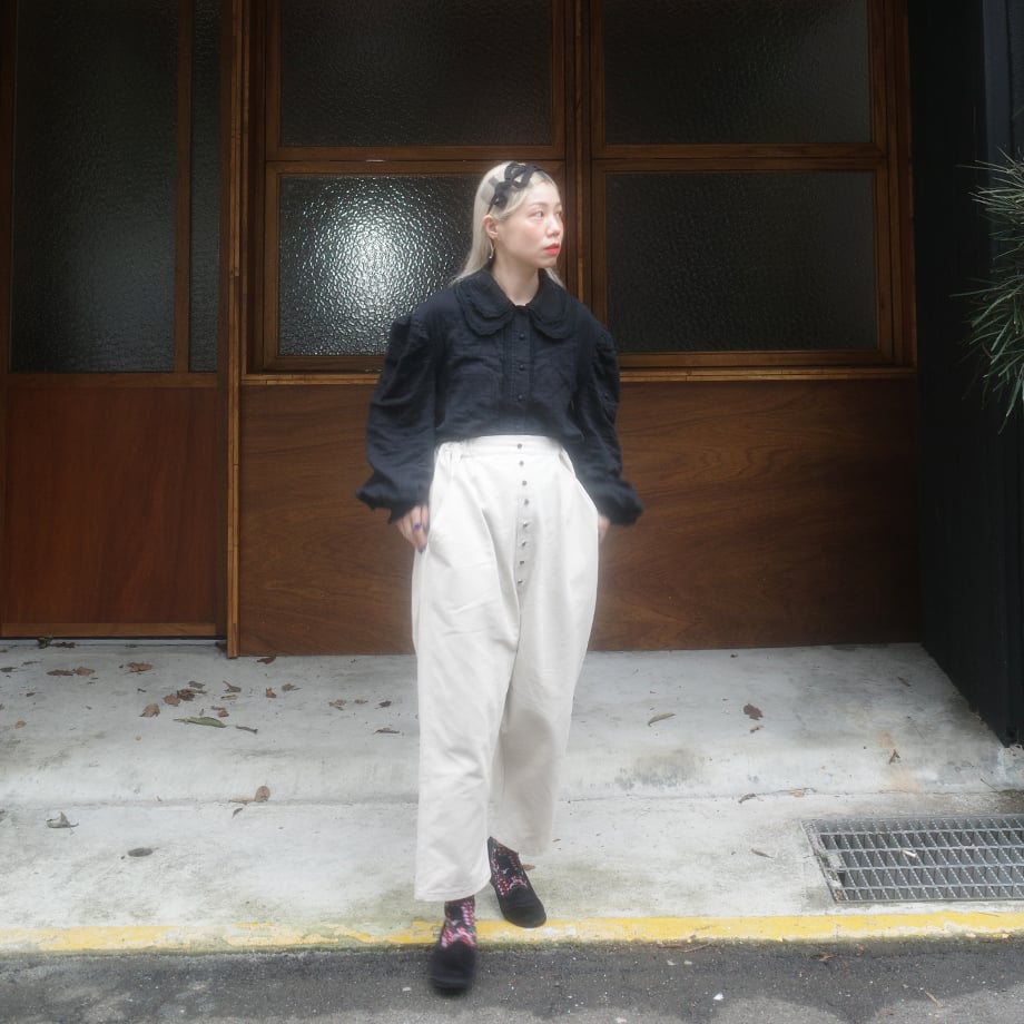 パンツ madder madder many many moon pants MANY MANY MOON PANTS - BLACK MOON | madder madder