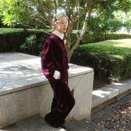 GO GO VINTAGE!  VELOUR BOLERO JACKET - garnet