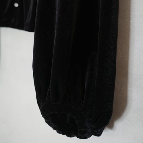 GO GO VINTAGE!  VELOUR BOLERO JACKET - onyx
