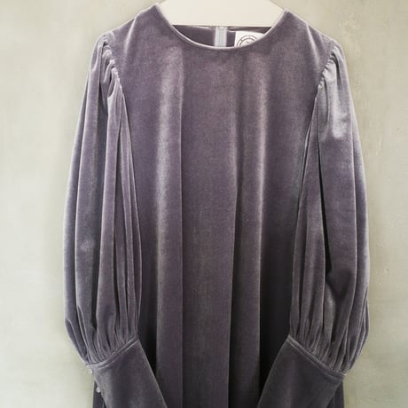 GO GO VINTAGE! VELOUR DRESS - gray diamond