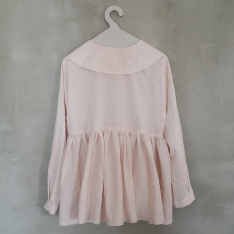 CANDY STRIPES big collar blouse - strawberry milk