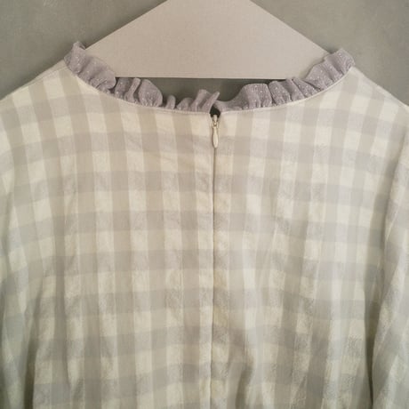 YUKI dress - windows - WHITE×GRAY CHECK