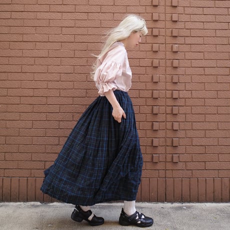 SEASON GAP LAB. check skirt-02