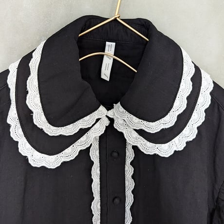 GO GO VINTAGE! BLOUSE - BLACK&WHITE