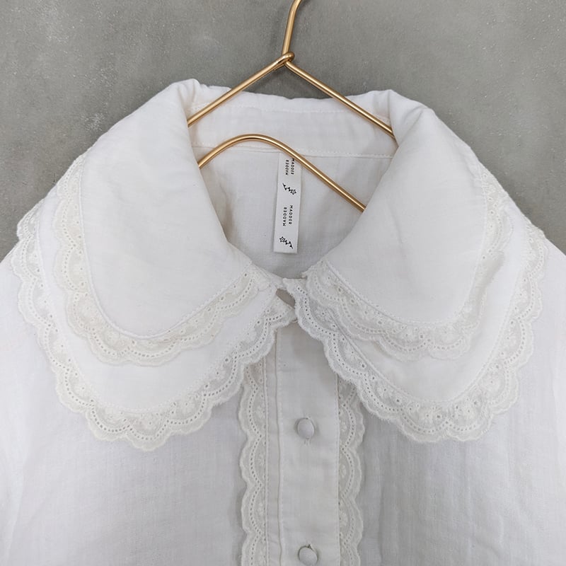 GO GO VINTAGE! BLOUSE - WHITE | madder madder GO GO VINTAGE! BLOUSE - WHITE | madder madder