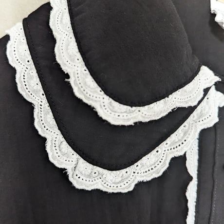 GO GO VINTAGE! BLOUSE - BLACK&WHITE