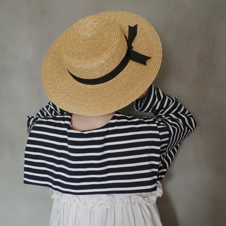 182 sailor collar border tops - calm navy