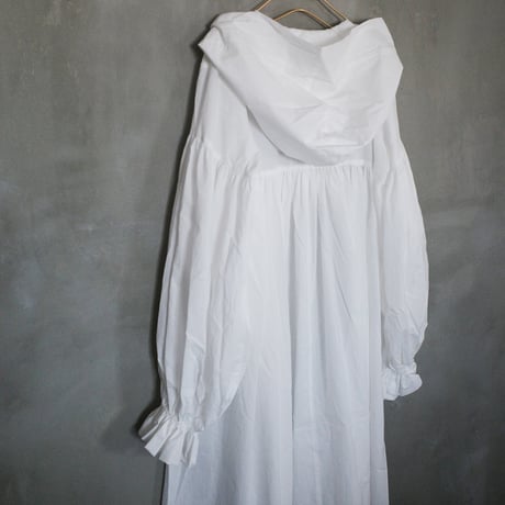 CANDY SLEEVE ANORAK？ DRESS - WHITE