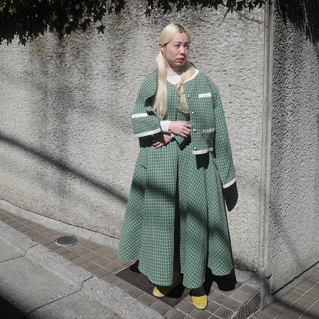 ON/OFF CHECK 182 DRESS - GREEN SMOOTHIE