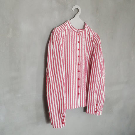 PARASOL STRIPES BLOUSE JACKET - sunny red