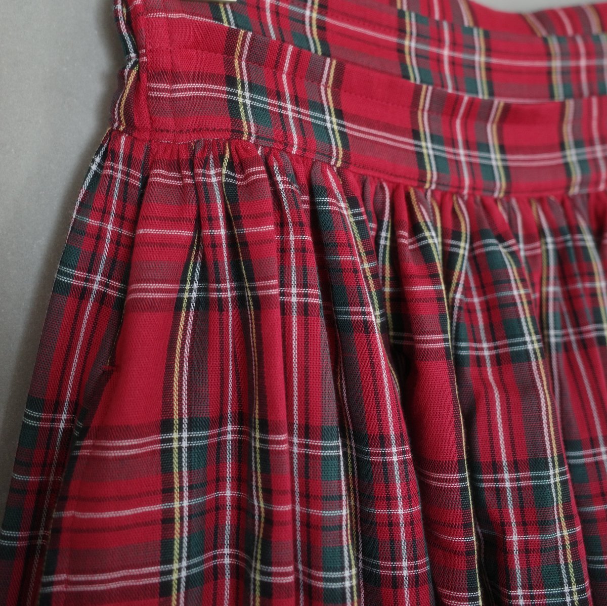 DERA” CHECK HARVEST FESTIVAL SKIRT | madder ma