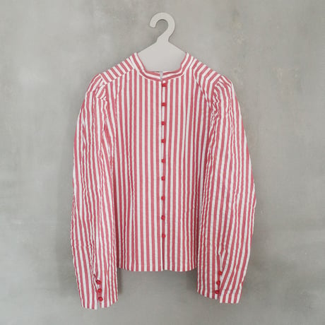 PARASOL STRIPES BLOUSE JACKET - sunny red