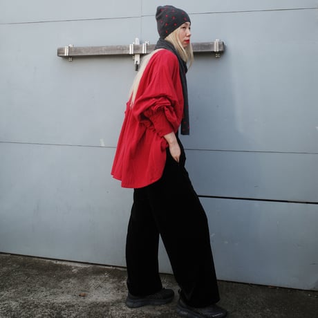 GO GO VINTAGE!  VELOUR PANTS  - onyx