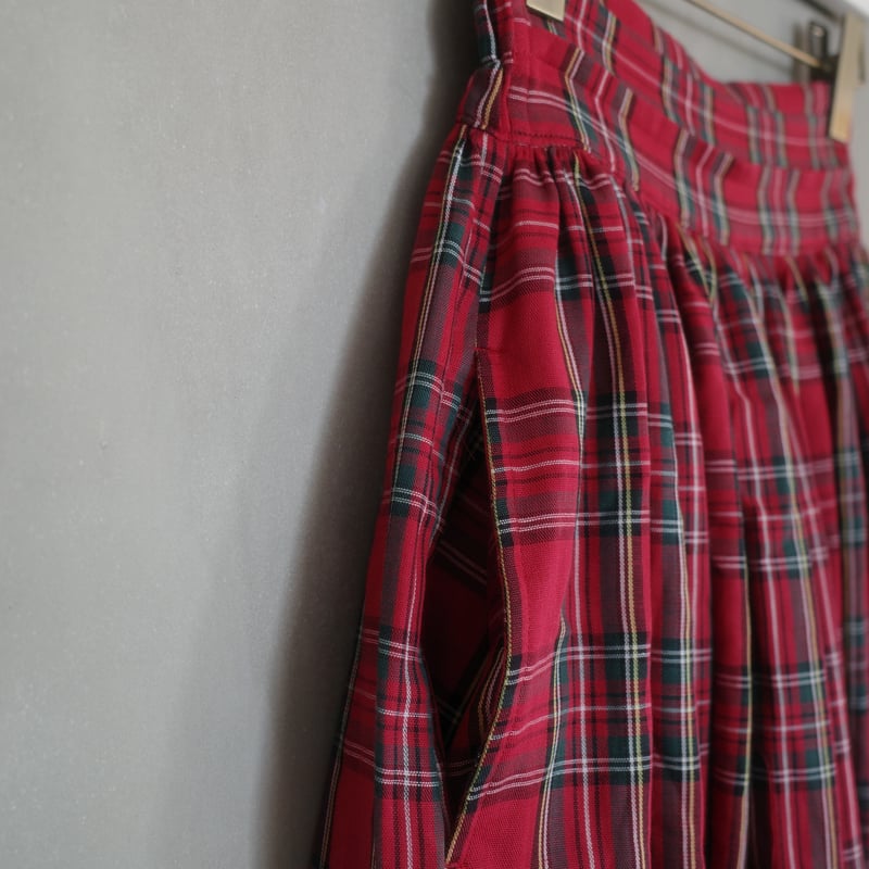 DERA” CHECK HARVEST FESTIVAL SKIRT | madder ma
