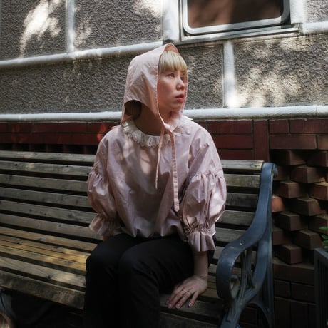 go vintage! frill short blouse -  nostalgic pink