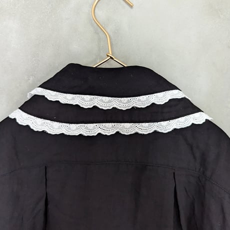 GO GO VINTAGE! BLOUSE - BLACK&WHITE