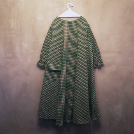 ON/OFF CHECK 182 DRESS - GREEN SMOOTHIE