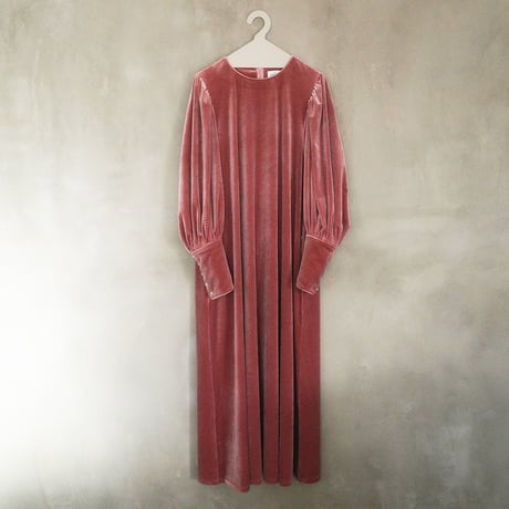 GO GO VINTAGE! VELOUR DRESS - pink diamond