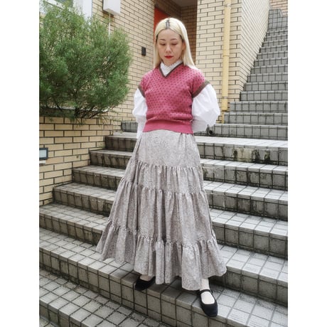 LUCKY PAISLEY DANDAN SKIRT - Moon light illusion