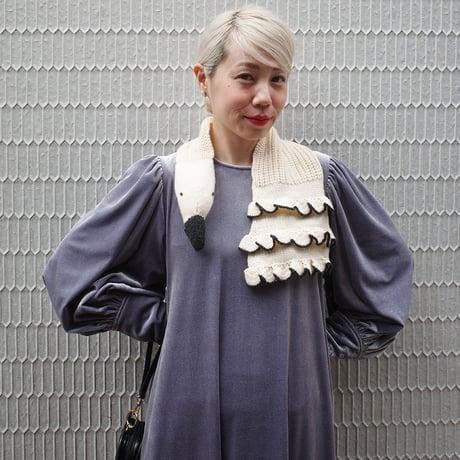 GO GO VINTAGE! VELOUR DRESS - gray diamond