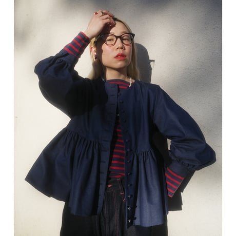 “Zephyrus” first breath  blouse jacket - navy