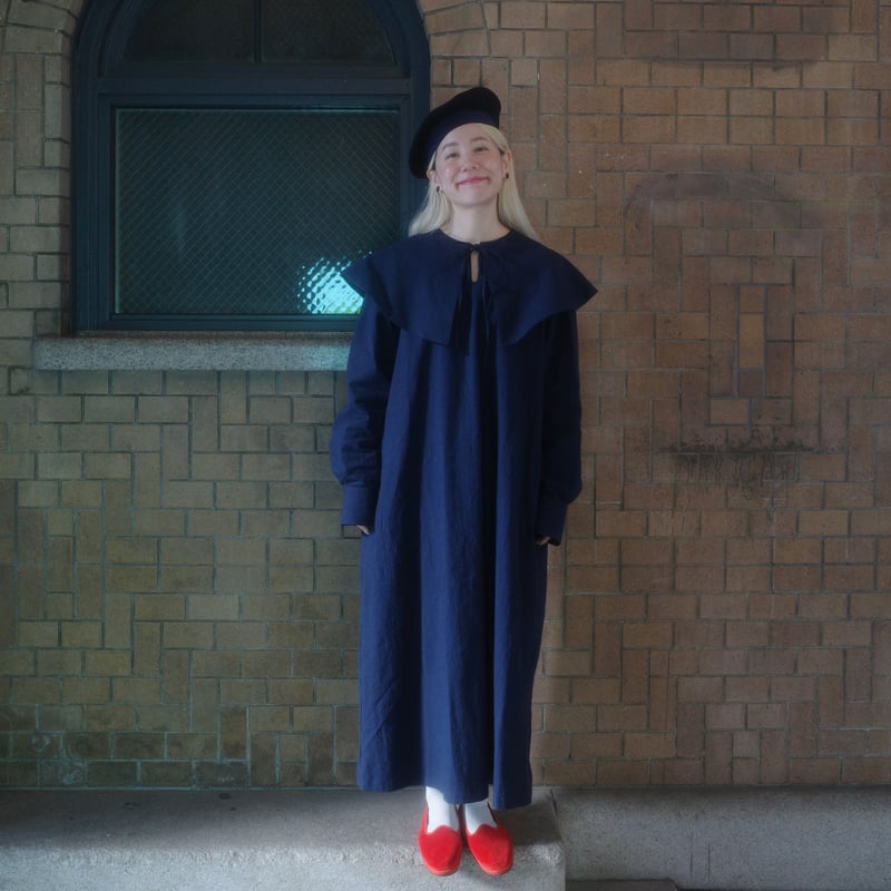 First Quarter MOON DRESS - NAVY | madder madder