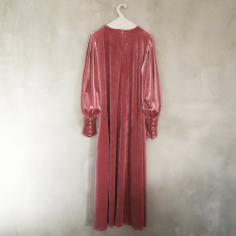 GO GO VINTAGE! VELOUR DRESS - pink diamond