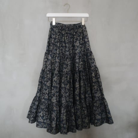 LUCKY PAISLEY DANDAN SKIRT -Moon light river