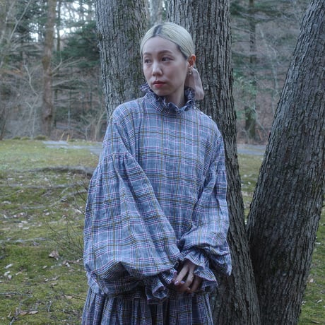 SEASON GAP LAB. check frill blouse - 01