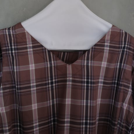 ON/OFF “Luna” magical sleeve check dress