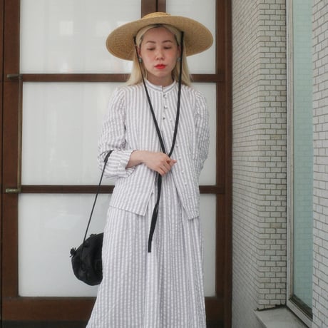PARASOL STRIPES BLOUSE JACKET - cloudy gray