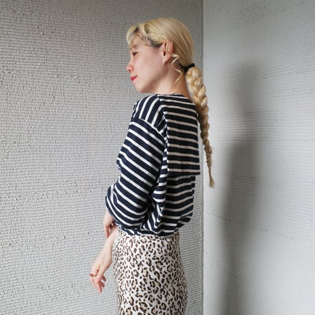 182 sailor collar border tops - calm navy