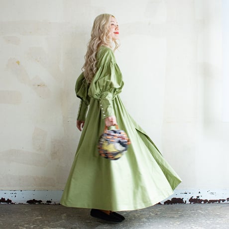 “BOUQUET” lots of little happiness DRESS - GREEN