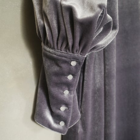 GO GO VINTAGE! VELOUR DRESS - gray diamond