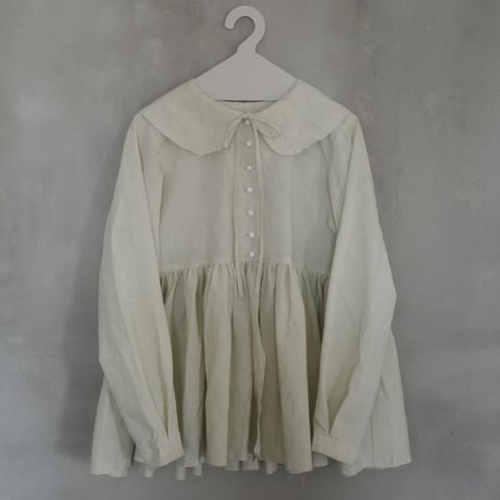 CANDY STRIPES big collar blouse - vanilla mint