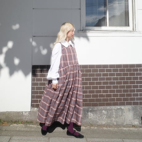 ON/OFF “Luna” magical sleeve check dress