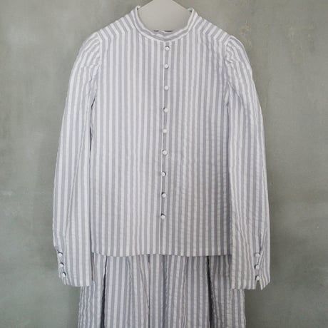 PARASOL STRIPES BLOUSE JACKET - cloudy gray