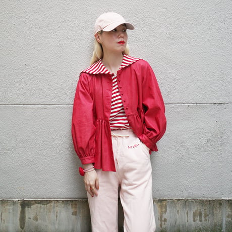 “Zephyrus” first breath  blouse jacket - red