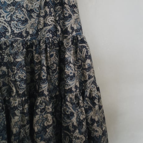 LUCKY PAISLEY DANDAN SKIRT -Moon light river