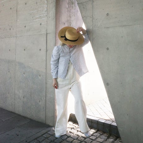 PARASOL STRIPES BLOUSE JACKET - cloudy gray