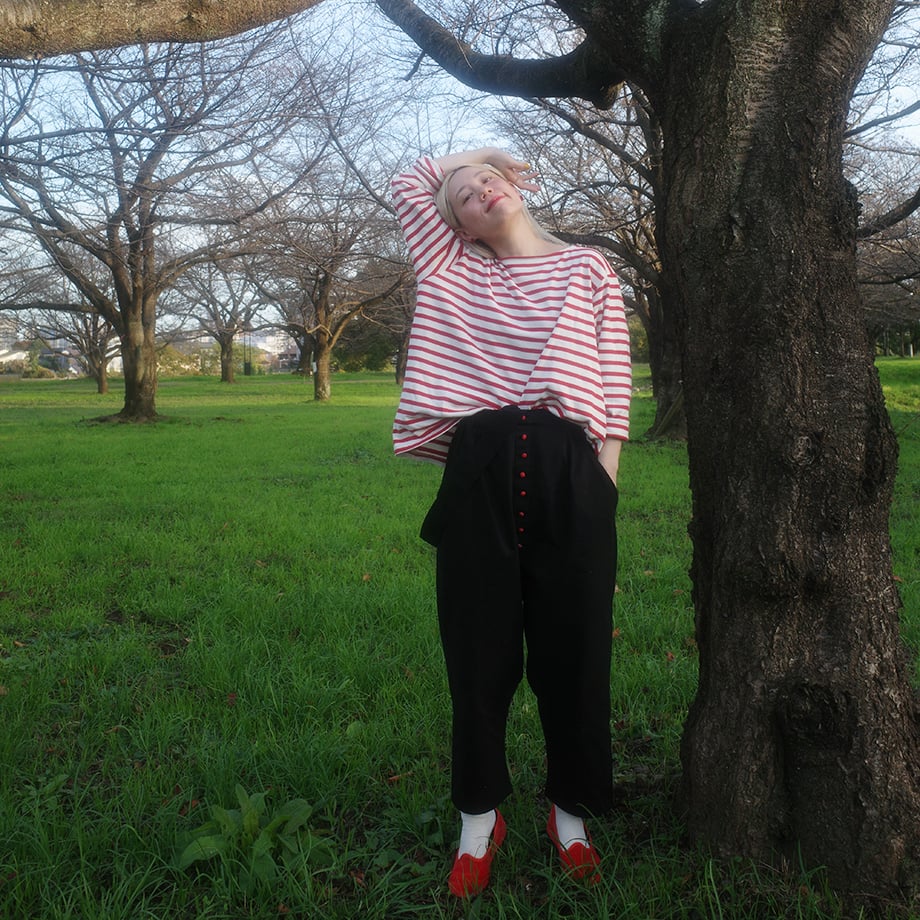 パンツ madder madder many many moon pants MANY MANY MOON PANTS - BLACK MOON | madder madder