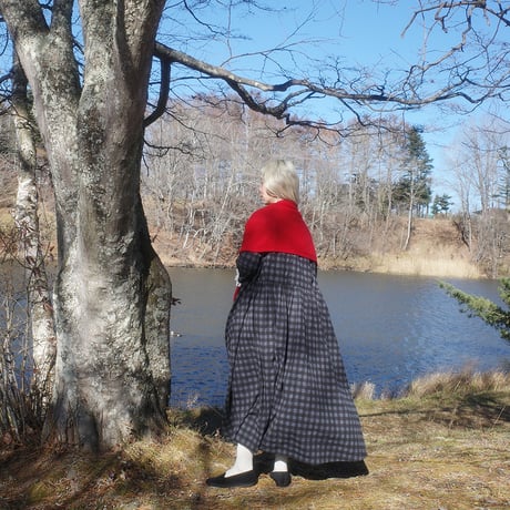 YUKI dress - windows - CHARCOAL×GRAY CHECK