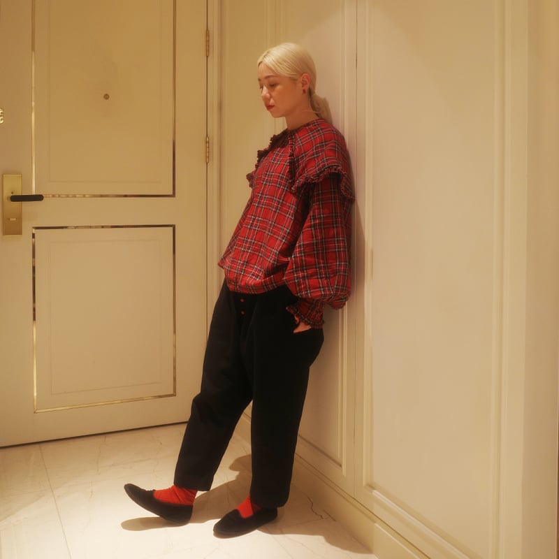 MANY MANY MOON PANTS - RED MOON | madder madder