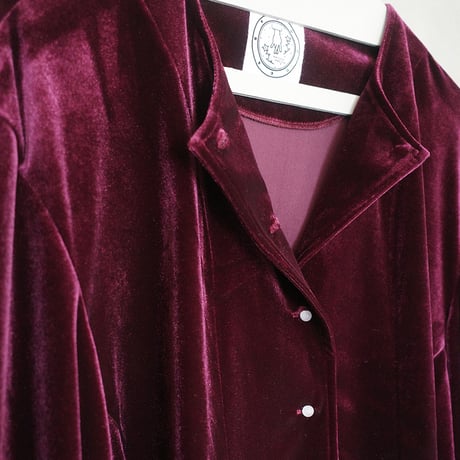 GO GO VINTAGE!  VELOUR BOLERO JACKET - garnet