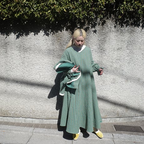 ON/OFF CHECK 182 DRESS - GREEN SMOOTHIE
