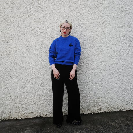 GO GO VINTAGE!  VELOUR PANTS  - onyx