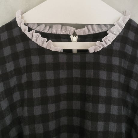 YUKI dress - windows - CHARCOAL×GRAY CHECK