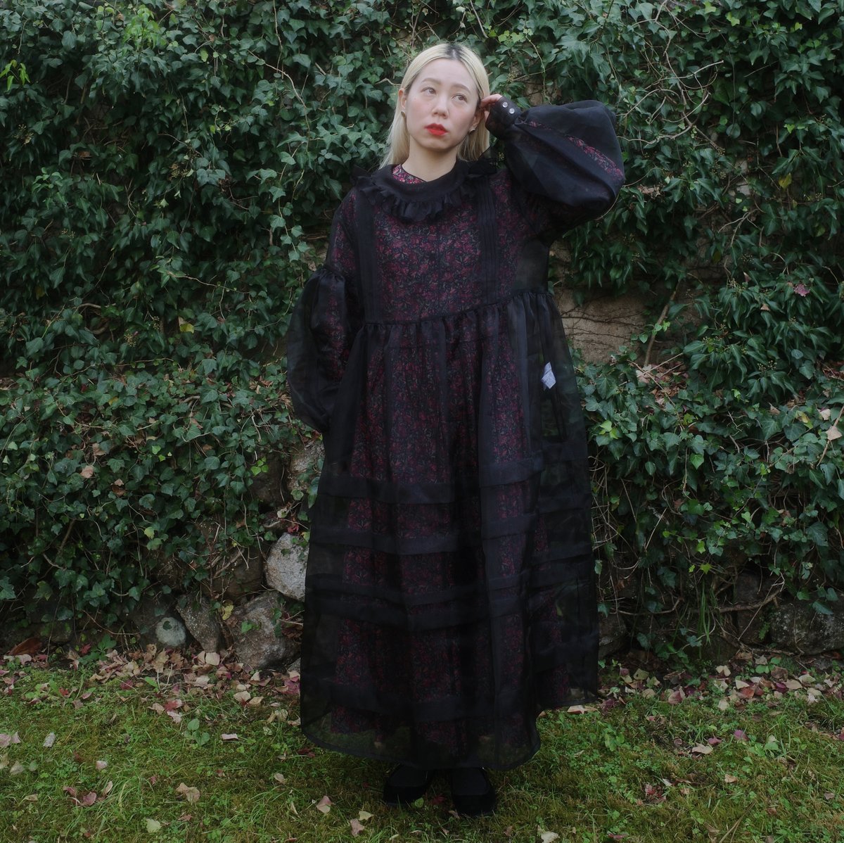 DOLL ORGANZA TUCK DRESS | madder madder