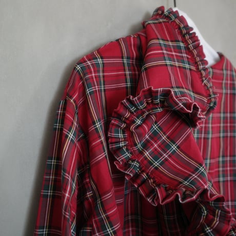 “DERA” CHECK SHELTER BLOUSE