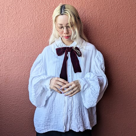 GO GO VINTAGE! BLOUSE - WHITE